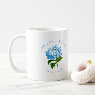 Blue Hydrangea Grand-millennial Maid of Honor Coffee Mug