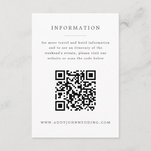 Blue Hydrangea Grand_millennial Wedding Info Enclosure Card