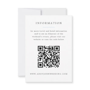 Blue Hydrangea Grand-millennial Wedding Info RSVP Card