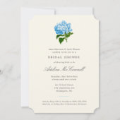 Blue Hydrangea Grandmillennial Bridal Shower Invitation (Front)