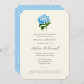 Blue Hydrangea Grandmillennial Bridal Shower Invitation (Front/Back)