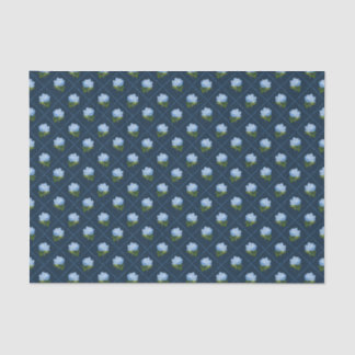 Blue Hydrangea Grandmillennial Navy Tissue Paper