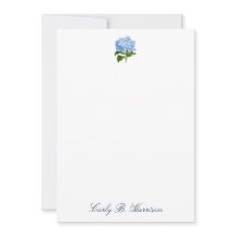 Blue Hydrangea Grandmillennial Personalized Note