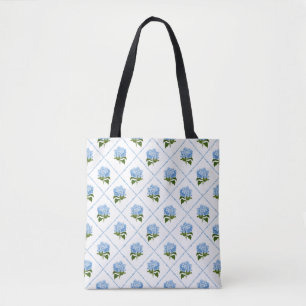 Blue Hydrangea Grandmillennial Tote Bag