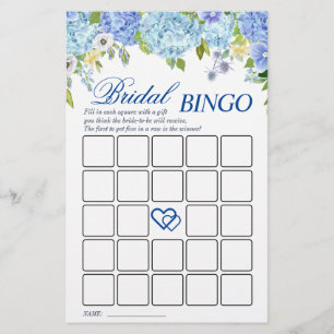 Blue Hydrangea Greenery Bridal Shower Game