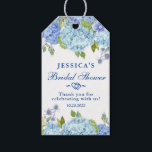 Blue Hydrangea  Greenery Bridal Shower Thank You Gift Tags<br><div class="desc">Attach these rustic chic tags to your wedding favors to say thank you to guests in summery style. All text is editable for ultimate customization.</div>