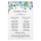 Blue Hydrangea Greenery Wedding Ceremony Program