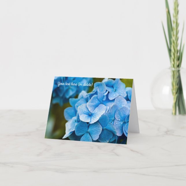 Blue Hydrangea Greeting card (Front)
