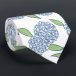 Blue Hydrangea Groomsman Classic Coastal Wedding Neck Tie<br><div class="desc">Perfect for a New England or Southern wedding! This pattern features hand drawn hydrangeas - our most popular illustration! Certain to bring a whimsical levity to your bedroom or guest room!</div>
