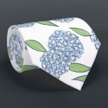 Blue Hydrangea Groomsman Classic Coastal Wedding Neck Tie<br><div class="desc">Perfect for a New England or Southern wedding! This pattern features hand drawn hydrangeas - our most popular illustration! Certain to bring a whimsical levity to your bedroom or guest room!</div>