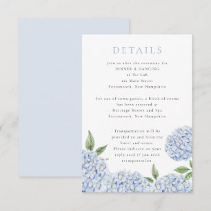 Blue Hydrangea Horizontal Details, Small Enclosure Card
