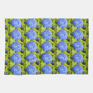 Blue hydrangea kitchen towel