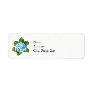 Blue Hydrangea Label
