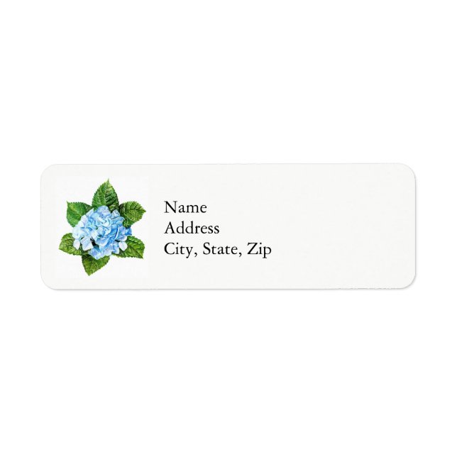 Blue Hydrangea Label (Front)