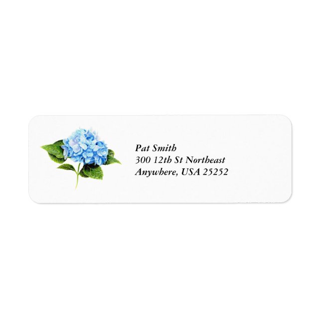 Blue Hydrangea  Label (Front)