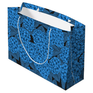Blue hydrangea large gift bag