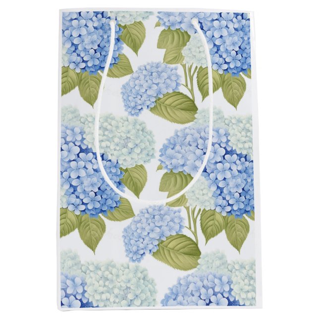 Blue Hydrangea Leaf Garden Gift Bag (Front)