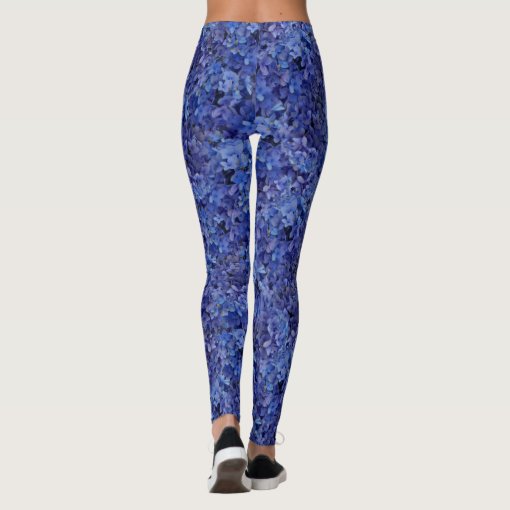 Blue Hydrangea Leggings Zazzle