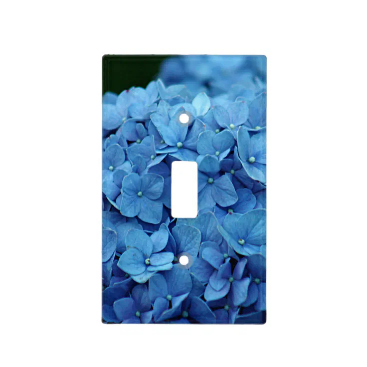 Blue hydrangea light switch cover Zazzle