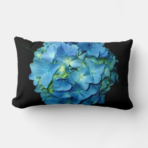 Blue Hydrangea Lumbar Pillow