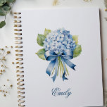 Blue Hydrangea Maid of Honor Proposal Planner<br><div class="desc">Searching for the ideal Maid of Honor gift? Look no further than our personalized planner with stunning blue hydrangea artwork. This isn’t just a planner; it’s a gift of organization and memories waiting to be made. With ample space for notes, schedules, and personal touches, this planner becomes a trusted companion...</div>