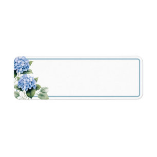 Blue Hydrangea Mailing Label