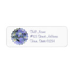 Blue Hydrangea Mailing Label