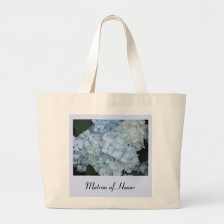 Blue Hydrangea Matron of Honor Large Tote Bag