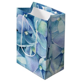 Blue Hydrangea Medium Gift Bag by Zazzlemm_Cards at Zazzle