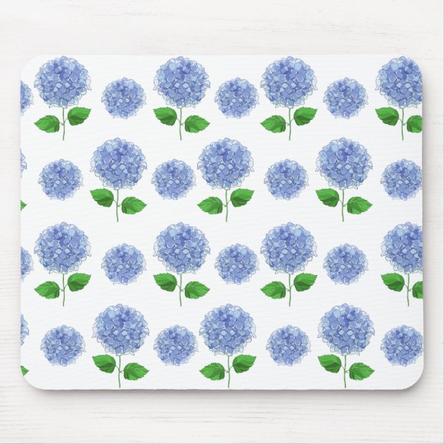 Blue Hydrangea Mouse  Pad Mouse Pad (Front)