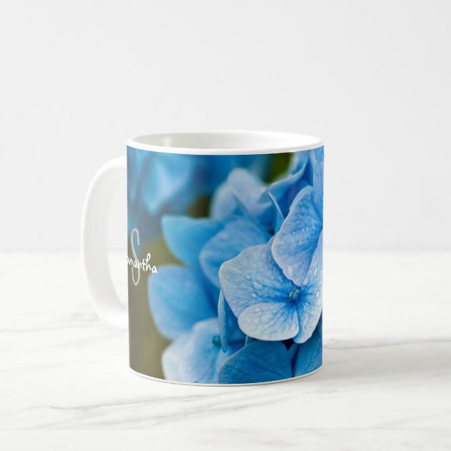 Blue Hydrangea Mug (Front Left)