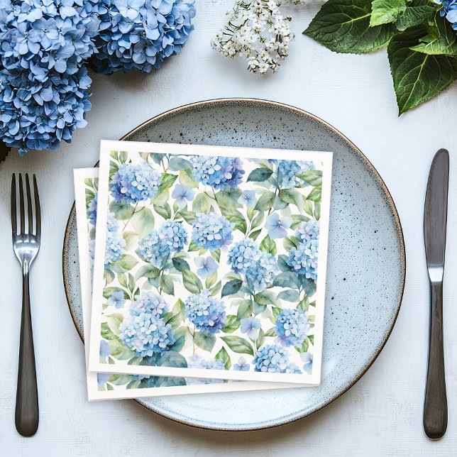 Blue Hydrangea Napkins (Creator Uploaded)