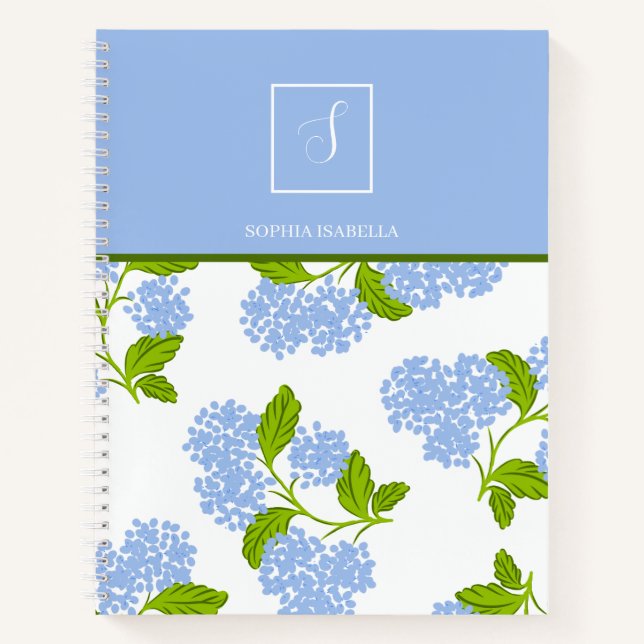 Blue Hydrangea Notebook (Front)