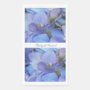 Blue hydrangea paper guest towels