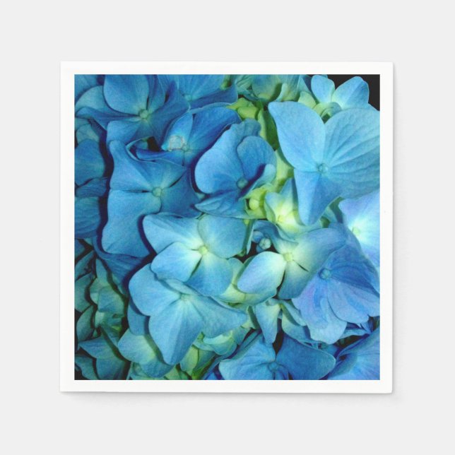 Blue Hydrangea Paper Napkins (Front)