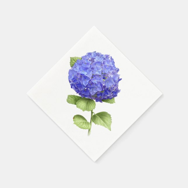 Blue Hydrangea Paper Napkins (Corner)