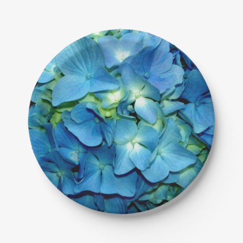 Blue Hydrangea Paper Plates