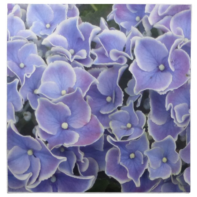 Blue Hydrangea Pattern Cloth Napkin (Front)