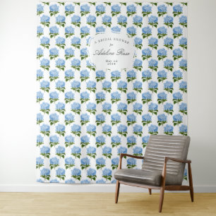 Blue Hydrangea Patterned Party Backdrop