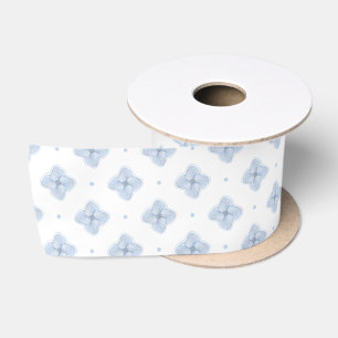 Blue Hydrangea Petal Floral Satin Ribbon