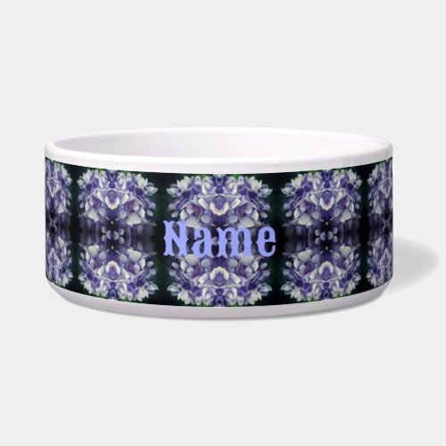 Blue Hydrangea Petals Abstract Personalized Bowl