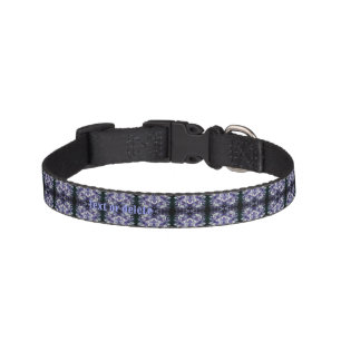 Blue Hydrangea Petals Abstract Personalized Pet Collar