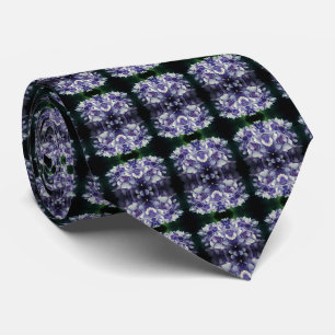 Blue Hydrangea Petals Close Up Abstract Neck Tie