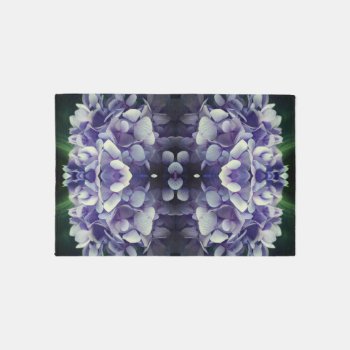 Blue Hydrangea Petals Close Up Abstract Rug by SmilinEyesTreasures at Zazzle