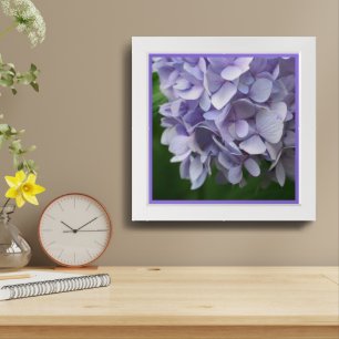 Blue Hydrangea Petals Close Up Framed Art