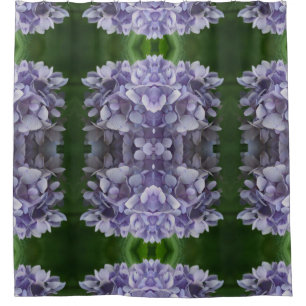 Blue Hydrangea Petals Flower Art Pattern    Shower Curtain