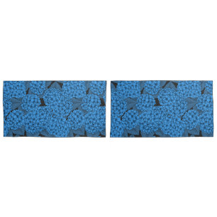Blue hydrangea pillow case
