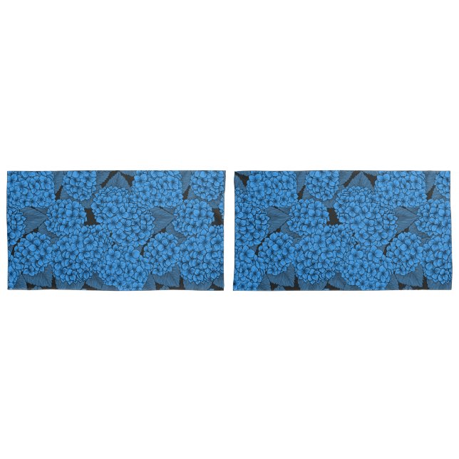 Blue hydrangea pillow case (Front-Set)