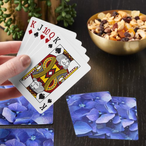 BLUE HYDRANGEA  PLAYING CARDS