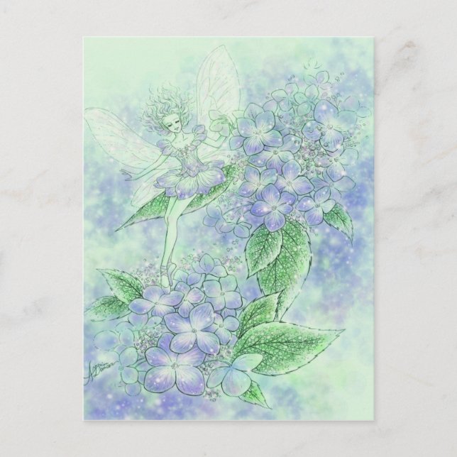 Blue Hydrangea Postcard (Front)